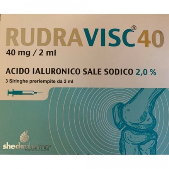 RUDRAVISC Siringa intra-articolare rudravisc 40 acido ialuronico salesodico 40 mg 2 ml 3 pezzi
